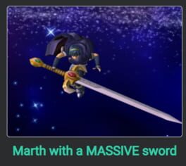 Super Smash Bros. Melee; Marth with a Massive Sword
