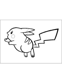 Pokémon Channel-e: Line Art Card - The Pikachu Star